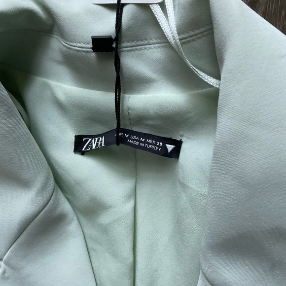 Mint green cut out blazer dress from zara brand NEW - Picture 6 of 7
